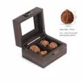 Caja de almacenamiento de madera para nueces con tapa de vidrio, organizador de 2 compartimentos. - 2 Compartimentos