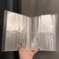 Carpeta de almacenamiento de tarjetas de PVC transparente con 160 bolsillos, soporte portátil. - 4 Rejillas 160 Ranuras para Tarjetas