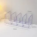 Organizador de bolsos de acrílico transparente estante de armario soporte multi-compartimento - 4 Compartimentos / 1 Pieza/Paquete