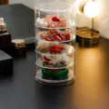 Organizador de joyas giratorio transparente de 5 capas para aretes y collares. - 5 Niveles / Transparente