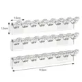 Organizador de joyas de acrílico transparente pared soporte collares clips 9.5cm - Soporte de 8 Agujeros Set de 3 / Transparente