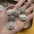 Perline distanziatrici Ganesha in argento tibetano per creazione di gioielli fai da te e bracciali. - Ganesha Tondo