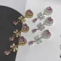 DIY cuore zircone cristallo gioielli accessori ciondoli per bracciali fatti a mano. - Oro