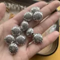 Perline distanziatrici elefante in argento tibetano ciondolo metallo vintage per creare gioielli - Ganesha con Foro Superiore e Inferiore