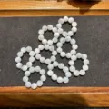 White mother of pearl small running ring DIY jewelry accessory detail view component - Mother of Pearl