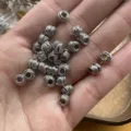 Antique silver spacer beads for DIY jewelry making, metal barrel charms for bracelets crafting. - Ring Spacer / 10 Pieces/Pack