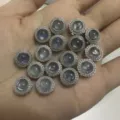 Perline rotonde DIY in pietra naturale microincastonata in rame per accessori di gioielli. - Scatola Acquamarina