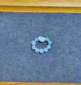 Handmade natural gemstone beaded ring with metal charm, stylish DIY finger jewelry. - 3mm / Moss Agate