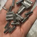 Perle di tubo in metallo argento tibetano vintage inciso gioielli capelli dreadlocks DIY - Perlina a Tubo Spina di Pesce / 13x5mm, 20 Pezzi/Pacco / Argento antico