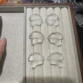 Sculture di ali d'angelo in cristallo bianco naturale accessori ciondoli bracciale DIY. - 29mm / Paio di cristalli bianchi