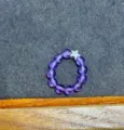 Anello di perle di ametista con ciondolo a stella accessorio DIY variante gioiello. - Anello Stella / 4mm / Ametista