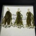 Nappe di Perle di Cristallo Fatte a Mano Pendente Perla Verde per Borse e Gioielli DIY - Verde Sottaceto