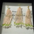 Handmade crystal bead tassel bag charm pendant 65mm long jewelry accessory elegant decoration style - Nude