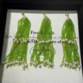 Green Crystal Beaded Tassels Handmade Pearl Pendant Charm Fashion Jewelry Accessory - Grass Green