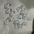 Perline di cristallo a farfalla accessori gioielli DIY pezzi sfusi sfondo lucido - Fiocco (Fori Orizzontali) / Cristallo di rocca