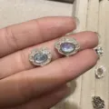 Pietra naturale argento filigrana DIY gioielli accessorio opzione di variante pezzo - 5x7mm / Aquamarine