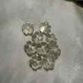 Cristallo bianco naturale fiore a cinque petali perline sfuse gioielli accessori all'ingrosso - 14mm x 7.9mm Spessore / giallo limone