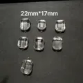 Ciondoli connettori rettangolari in cristallo trasparente con montatura argento 22x17mm - Tavola della Pace in Cristallo Bianco Doppio Orecchio