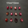 Cabochon ovali vintage e montature in metallo per creazione di gioielli 17x13mm - Mica Rosa (Vassoio Semplice)