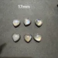 17mm cuore cabochon gemma vintage argento castone creazione di gioielli accessori - Cuore in Pietra di Luna Blu