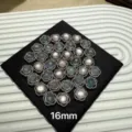 16mm Vintage Flower Cabochon Settings Gemstone DIY Jewelry Accessories Craft Supply - Morganite