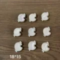 Pink crystal crescent shape DIY jewelry accessories copper base charms set of nine pieces. - Rose Quartz Moon