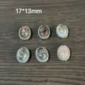 Oval gemstone cabochon settings 17x13mm gemstone pendant base for DIY jewelry making - Large Black Gold Super Seven