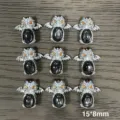 Silver bat devil demon pendant jewelry accessories 15x8mm DIY craft charms item - Golden Sheen Obsidian Pixiu