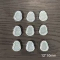 9pcs oval jade Buddha pendants with silver trim, jewelry making accessories 12x10mm for DIY crafts. - Agate