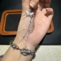 Vintage silver butterfly tassel bracelet DIY jewelry accessory with delicate metal charms. - Butterfly Tassel (Approx. Length 90mm)