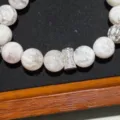 DIY vintage silver alloy spacer beads white quartz stone bracelet jewelry component accessory - Pillow Spacer (11*7mm)