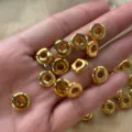 Perline distanziatrici cave geometriche stile fuso irregolare placcate oro per gioielli. - Cerchio Spesso Irregolare / 1 Pezzo (11.2mm) / Oro