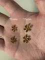 Perline Distanziatrici Fiore Placcate Oro 18K 11mm 15mm Accessori Creazione Gioielli - Cappuccio per Fiori Dorato 3D da 15mm