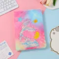 Cute plush mermaid tail notebook detail, colorful fuzzy diary perfect for students. - Mermaid Style 2