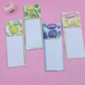 Cute cartoon fruit magnetic notepad set with mini pencil for office school home fridge. - Fruit Cartoon Shape