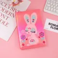 Pink glittering rabbit notebook, cute sparkly diary journal for girls and writing. - Rabbit 2