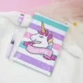 Close-up detail of a colorful sequin unicorn notebook with lovely design and shiny cover. - 14.5*21cm / Style 7