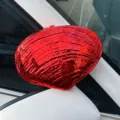 Rote Acryl Muschel Abendtasche, einzigartige Muschelform Designer Umhängetasche für Damen. - Rot