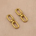 Stainless steel swivel figure-8 buckle detail, durable bag and pet hardware connector. - Small (4.5x15mm) / Gold