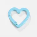Moschettone a molla cuore azzurro lega portachiavi accessori fai da te vista dettaglio - Blu