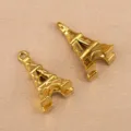 Eiffelturm Anhänger Edelstahl goldfarben Charm für DIY Halskette Armband Schmuck - 3D Eiffelturm (9.6x16mm) / Gold