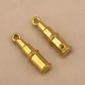 Vergoldeter Edelstahl Rohranhänger für DIY Halskette Armband und Schmuckherstellung - Teleskop (4.7x17mm) / Gold