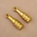 Goldene Lippenstift Form Anhänger Edelstahl DIY Schmuck Herstellung Zubehör Halskette Teile - Lippenstift (5x18mm) / Gold