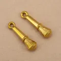 18K Vergoldet Edelstahl Quaste Anhänger DIY Halskette Armband Schmuck Zubehör Stil - Pinsel (5x18mm) / Gold