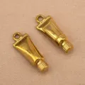 Vergoldete Edelstahl Tuben Anhänger für DIY Halsketten und Armbänder Schmuckherstellung. - Farbkasten (6x17mm) / Gold
