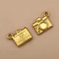 18k vergoldeter edelstahl kamera anhänger schmuck diy basteln zubehör halskette - Kamera (13.3x17mm) / Gold