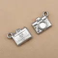 Silberne Kamera Metall Anhänger Charms für Damen Halskette Armband DIY Schmuck Zubehör - Kamera (13.3x17mm) / Stahlfarben
