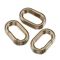 Gold alloy oval spring ring snap hook luggage hardware accessory for bag strap keyring - 1 Inch 4 Pcs / Light gold