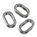 Silver alloy oval spring snap ring hardware accessory for luggage and clothing DIY crafts. - 1 Inch 4 Pcs / Silver