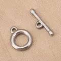 304 stainless steel round OT toggle clasp for DIY bracelet necklace jewelry making accessories - Halo Style (7.8x9.8mm) / Steel